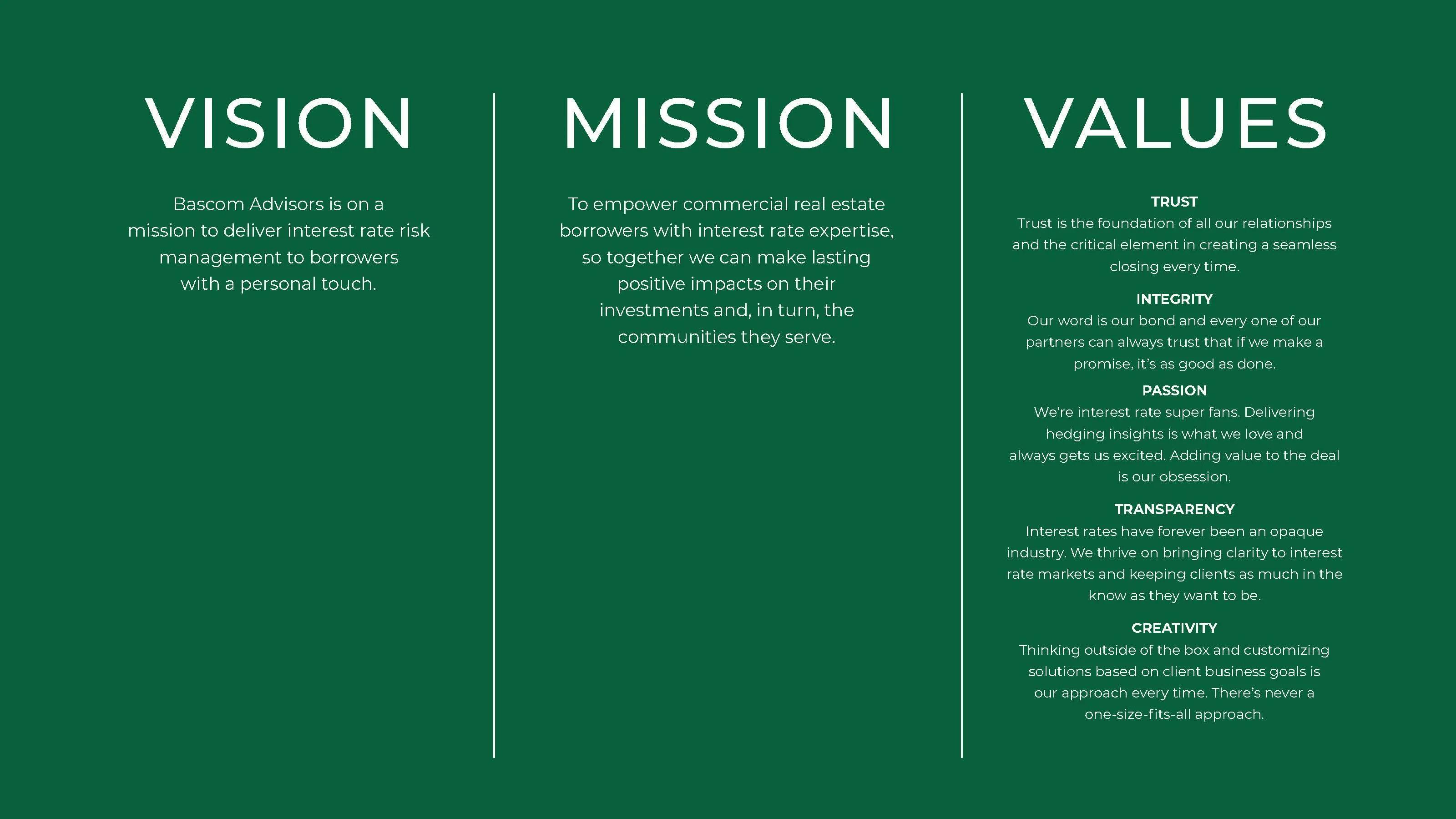 Bascom mission vision values