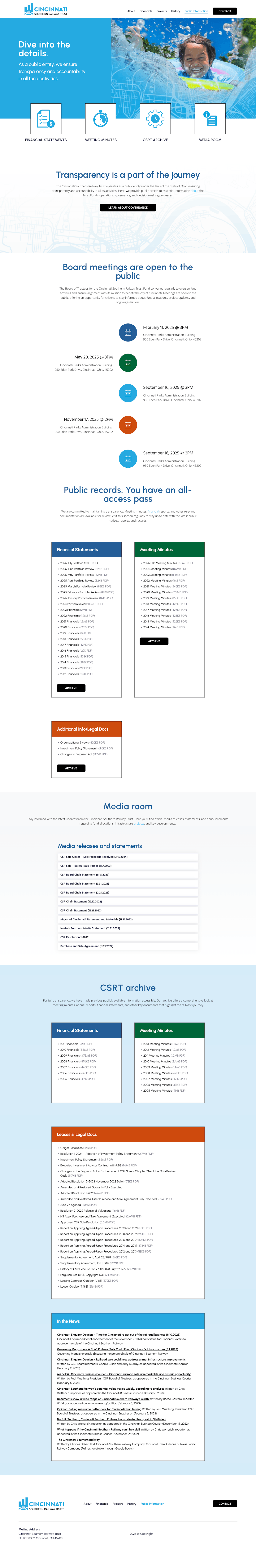 Public Information Cincinnati Southern Railway Trust