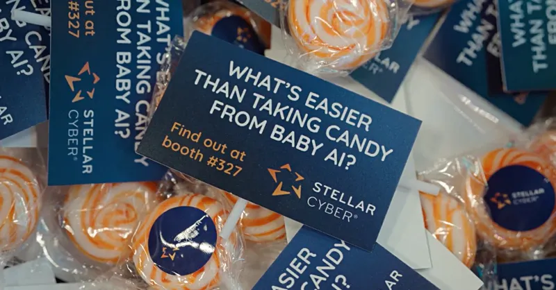 Stellar Cyber AI guerilla marketing booth 6