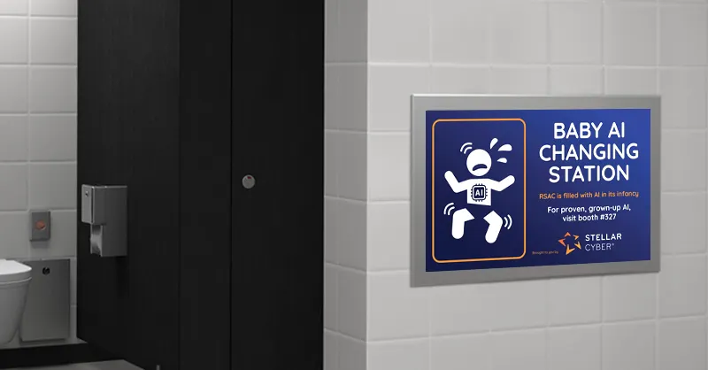 Stellar Cyber AI guerilla marketing cling